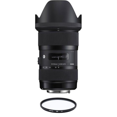 Sigma 18-35mm f/1.8 DC HSM Art Lens for Nikon with Hoya UX 72mm UV Filter