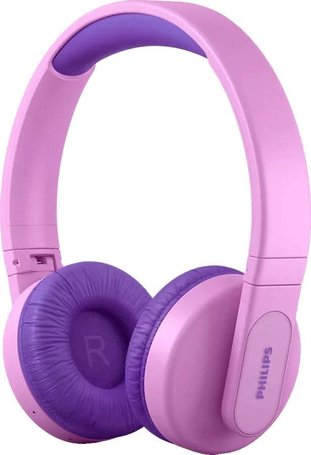 Philips Kids TAK4206PK Headphones - Over-ear - Bluetooth Wireless - 28-Hour Battery Life - Pink