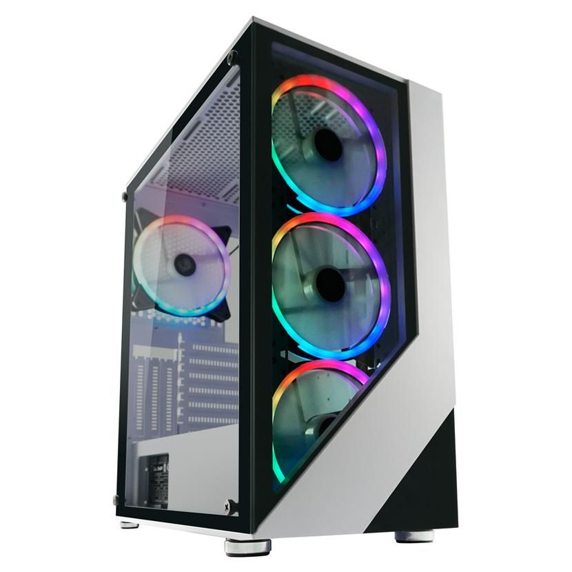 LC-Power 803W Midi Tower Gaming Case, Black/White
