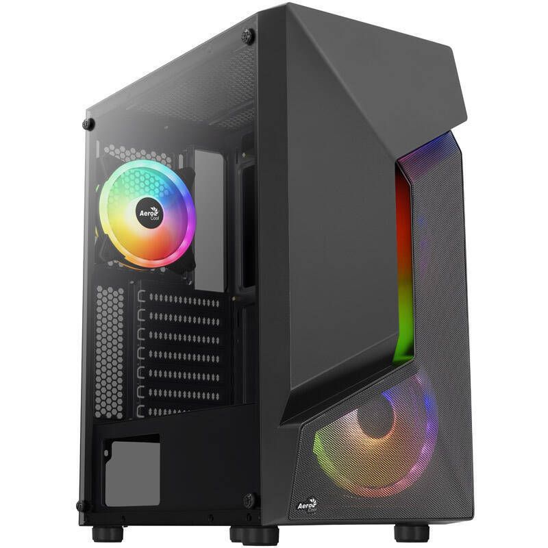 AeroCool Scape V2 RGB Mid-Tower ATX Case with Glass Panel - Black