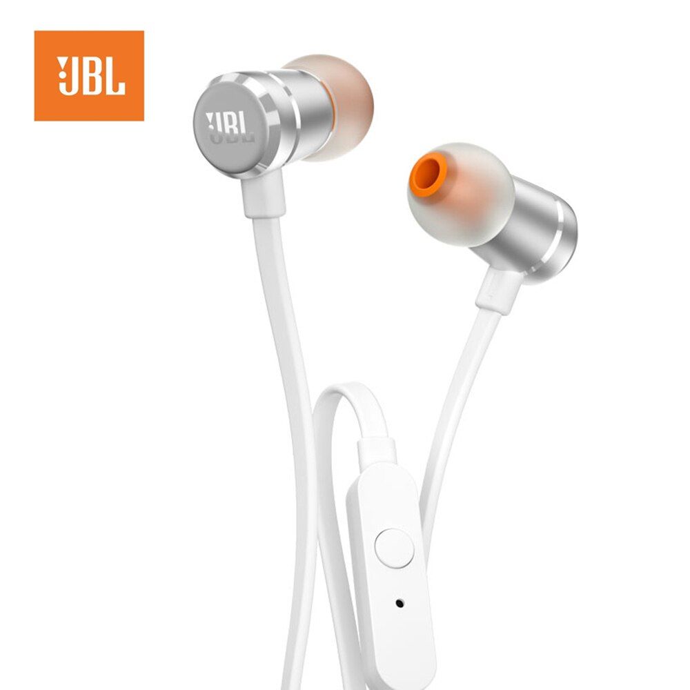 Casque filaire JBL T290, 3,5 mm, stéréo, basses, sport, télécommande à un bouton, mains libres, appel avec micro, compatible iPhone et Android