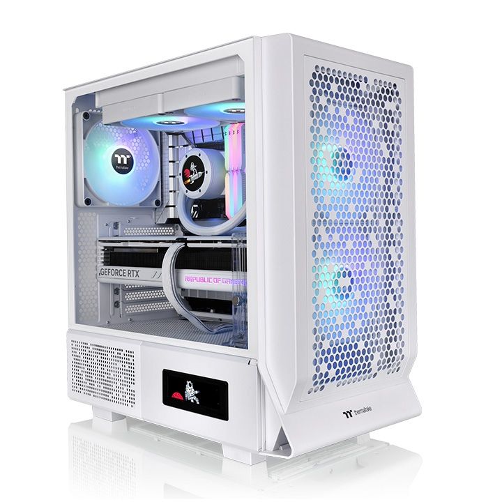 Caja de PC Thermaltake Ceres 330 TG RGB Media Torre - Blanco