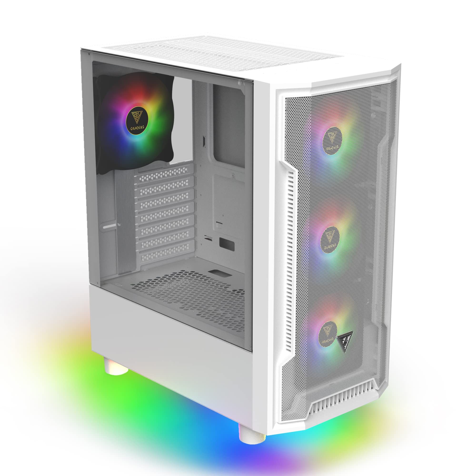Gamdias Athena M6 Lite RGB Mid-Tower ATX Case - White