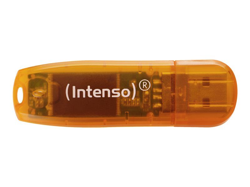 Clé USB Intenso Rainbow - 64 Go - USB 2.0 - Orange (lot de 2)