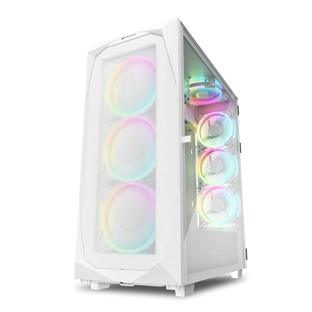 Sharkoon Rev300 RGB Mid Tower ATX Case - White