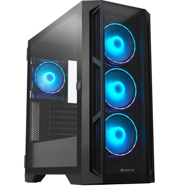 Chieftec Apex RGB Mid-Tower E-ATX Case with Glass Panels - Black