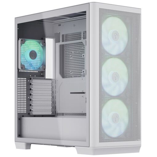 Caja Apnx C1 ATX Torre Media - Vidrio Templado - Blanco - RGB