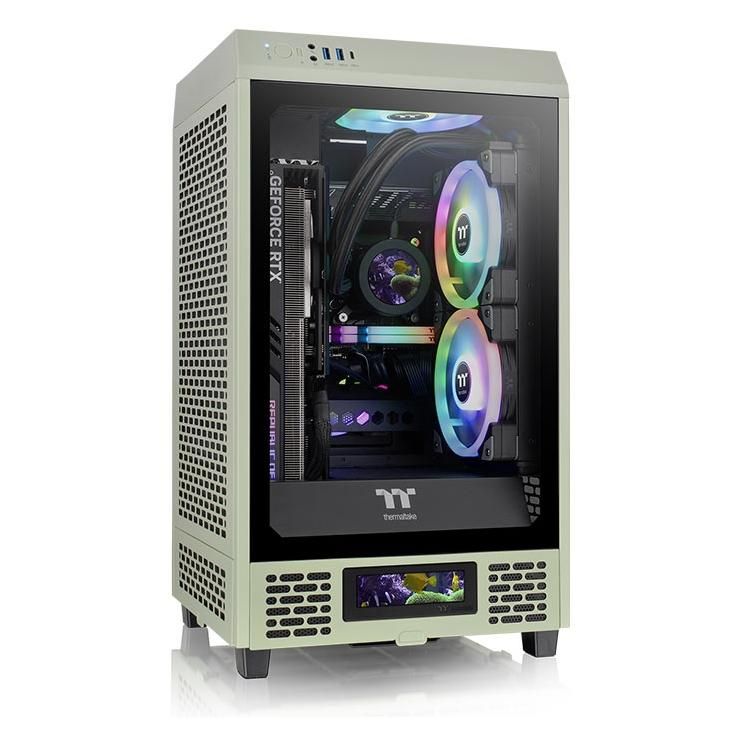 Thermaltake Tower 200 Mini Tower Case, Green