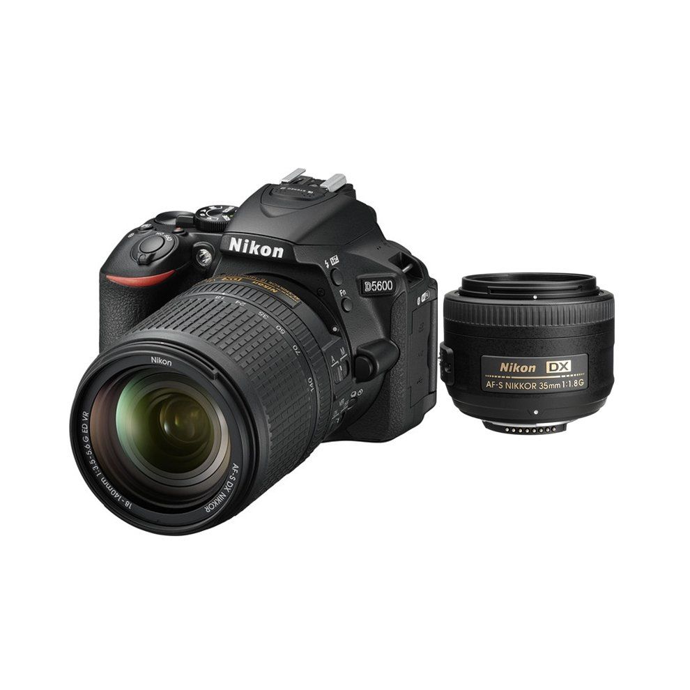 Nikon D5600 Kit with AF-S 18-140mm f/3.5-5.6G ED VR DX and AF-S 35mm f/1.8G DX Lens
