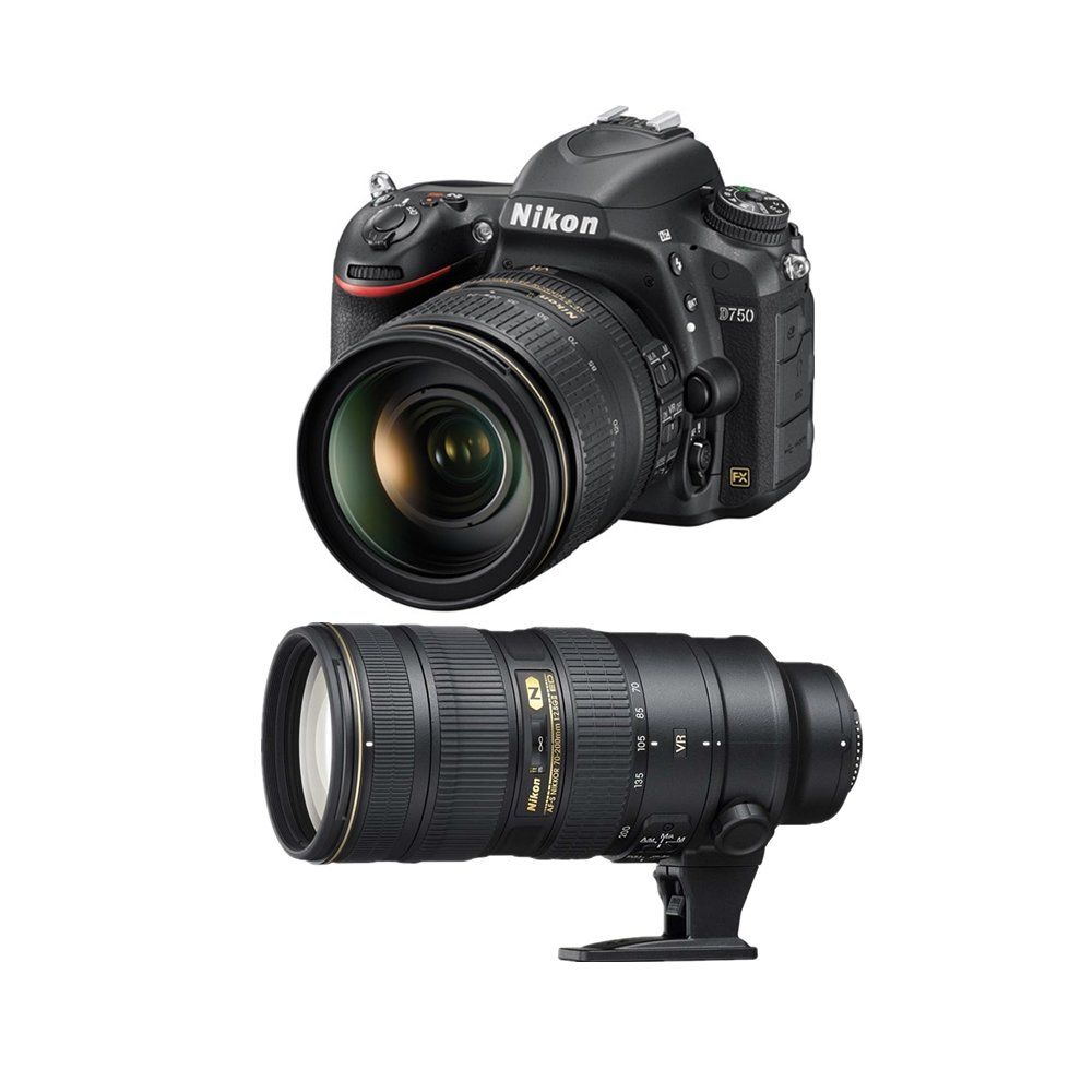 Nikon D750 AF-S 24-120mm f/4G ED VR + AF-S 70-200mm f/2.8G ED VR II Kit