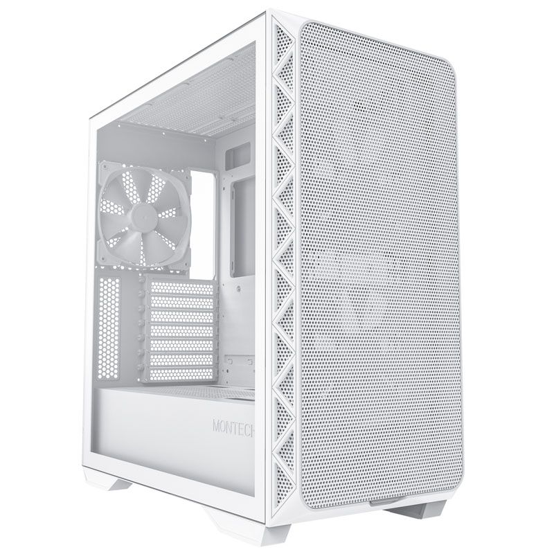 Montech Air 903 Mid-Tower E-ATX PC Case with Glass Panel - White