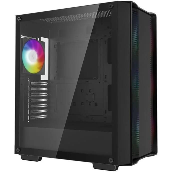 DeepCool Cc560 ARGB V2 BK - Mid-Tower Case - Black - RGB - Tempered Glass