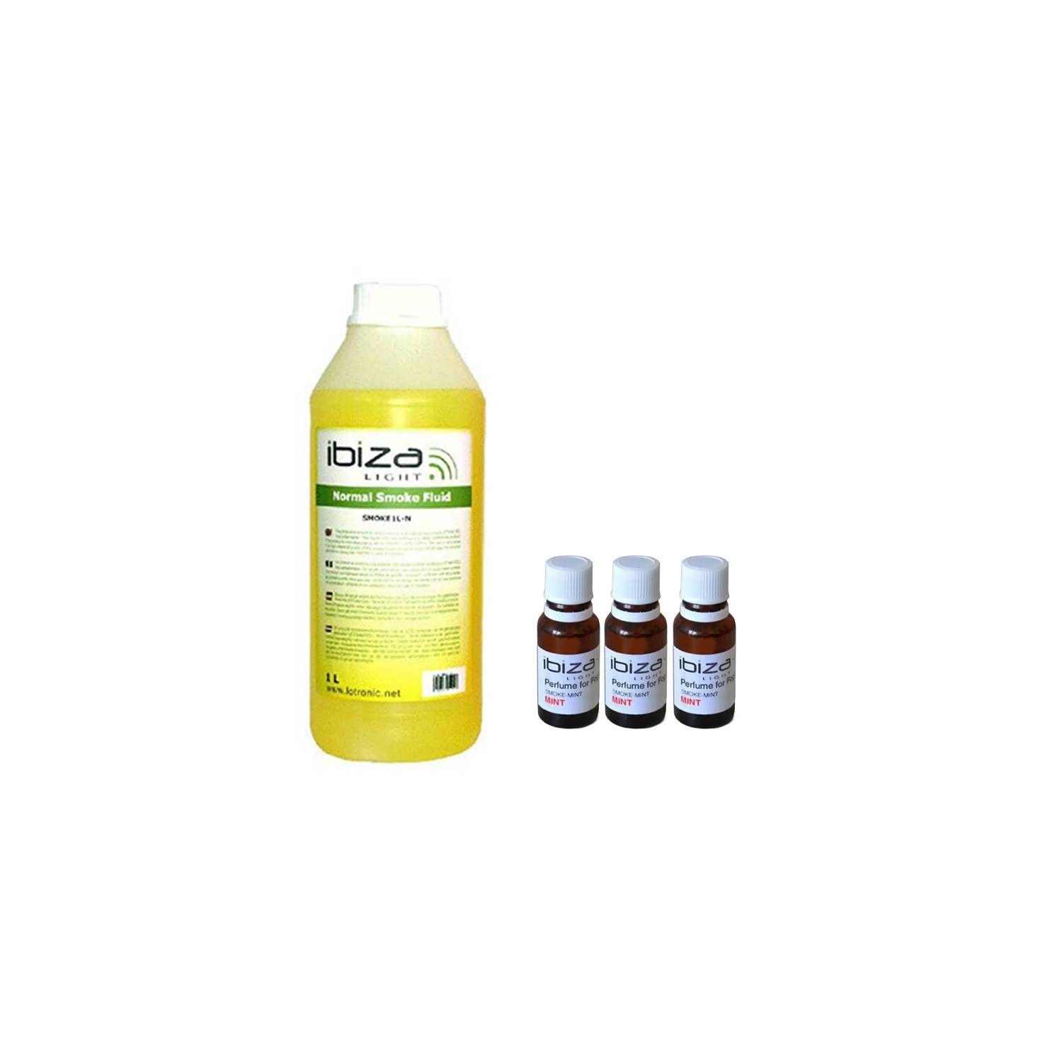 Ibiza Light Smoke Liquid 1L - 3 Scented Varieties (Tropical/Mint/Red Fruits) for Smoking Machine