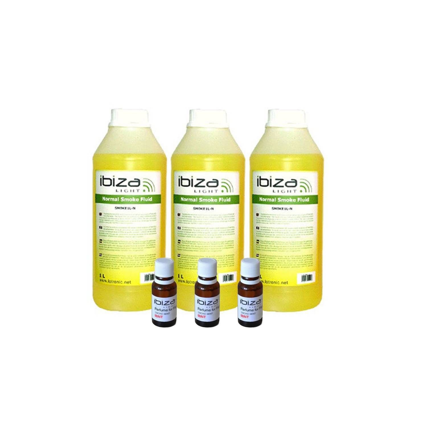 Ibiza Light 3L Smoke Liquid - 3 Scented Varieties (Tropical, Mint, Red Fruits) for Smoking Machine