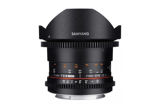 Samyang 8mm T3.8 Fisheye CS II VDSLR Lens