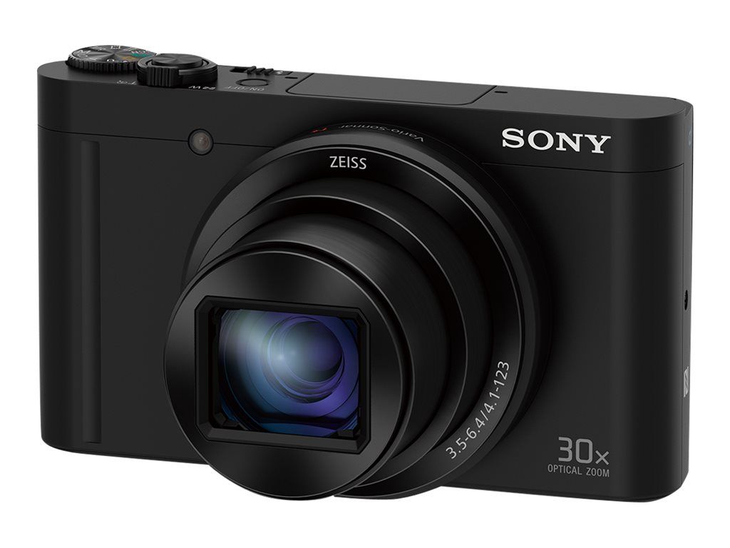 Sony Cyber-shot DSC-WX500 Digital Camera - 18.2MP - 30x Optical Zoom - ZEISS - Wi-Fi, NFC - Black