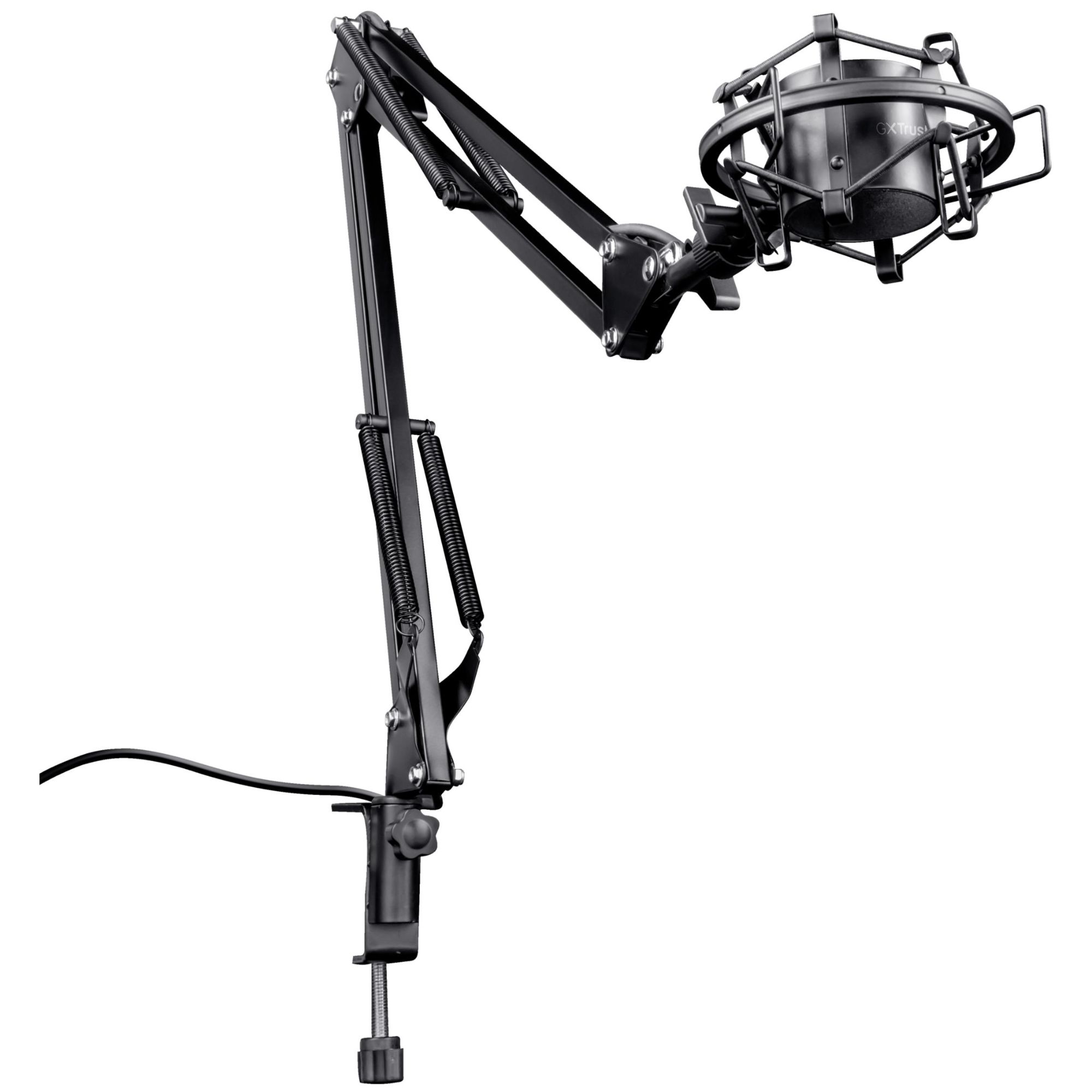Trust GXT 253 Emita Micro Adjustable Arm with Integrated Cable and Shock-Absorbing Mount - Black
