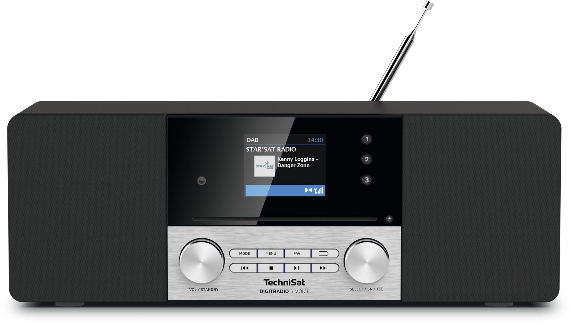 TechniSat DIGITRADIO 3 VOICE - Black and Silver