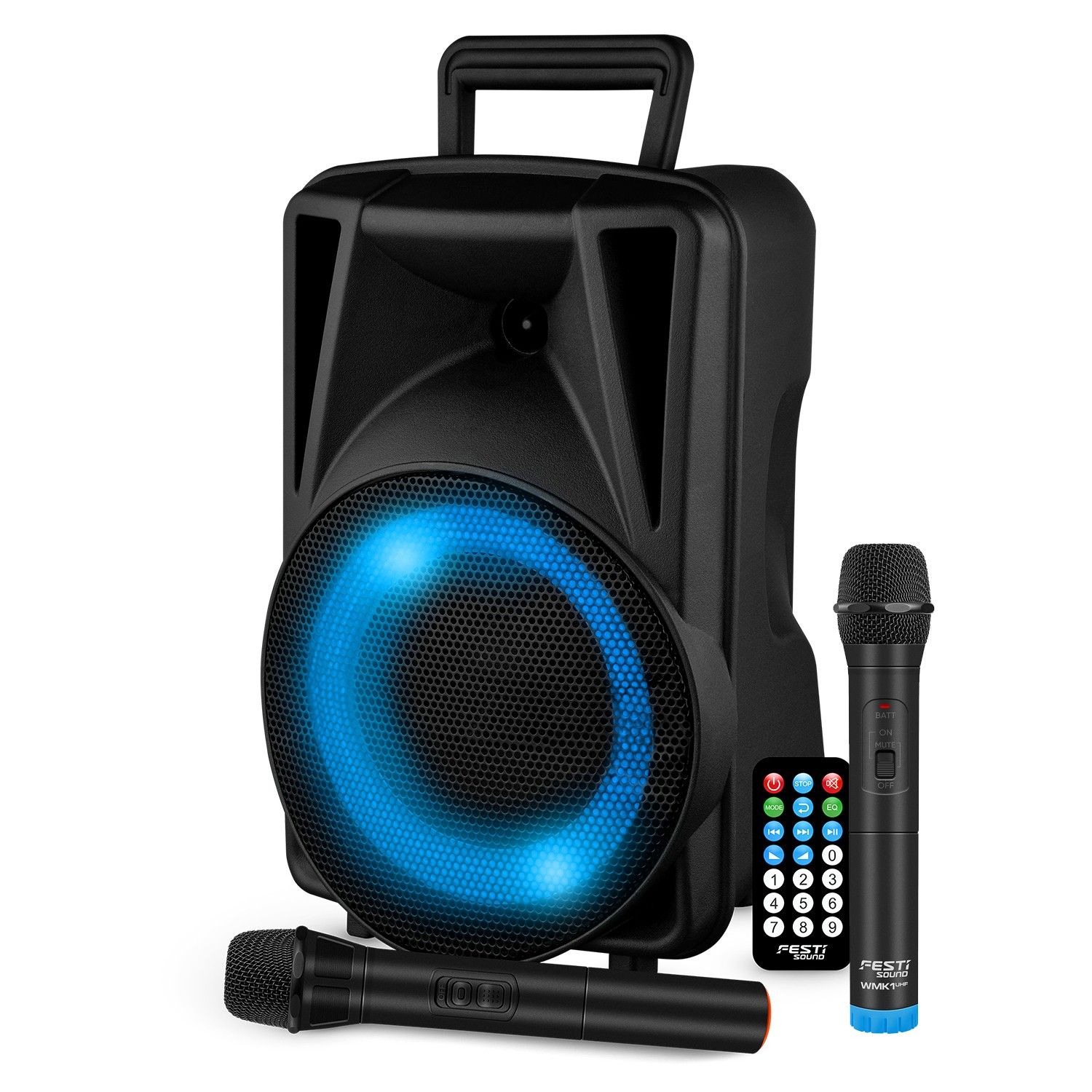Evidence Acoustics FSD08 8" Active Speaker - 200W, Bluetooth TWS, LED Ring Effect