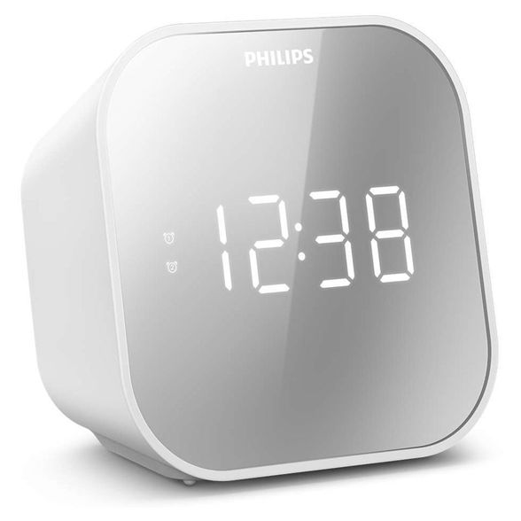 Philips Mirror Finish Digital Alarm Clock - Tar4406/12 - White
