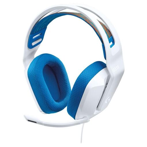 Auricular de juego con cable Logitech G335 - Auricular con micrófono - Circumaural - Con cable - Conector de 3,5 mm - Blanco - Certificado Discord