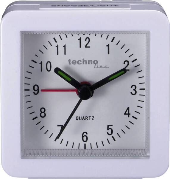 Technoline Quartz Alarm Clock - White