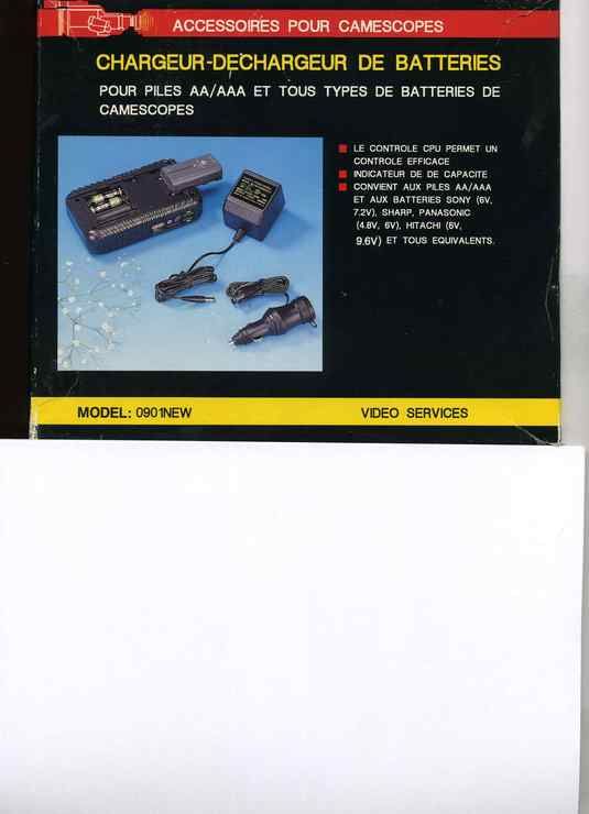 EF 901 Power Adapter and Battery Charger