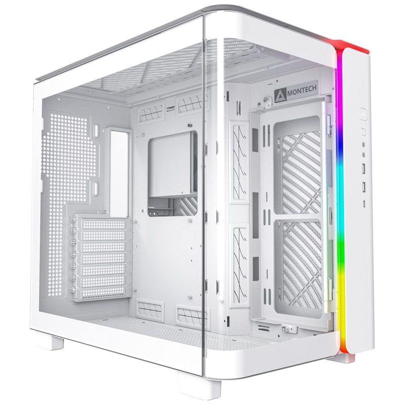 Caja de computadora Montech King 95 RGB de torre media - Blanco