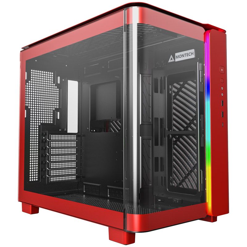 Caja de PC Montech King 95 RGB Media Torre - Rojo