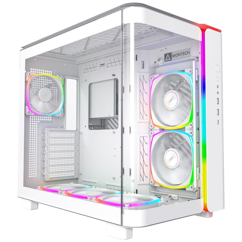 Caja de PC Montech King 95 Pro RGB de torre media - Blanco