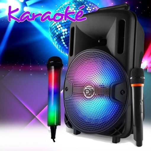 Altavoces de fiesta móvil Karaoké con LED RVB