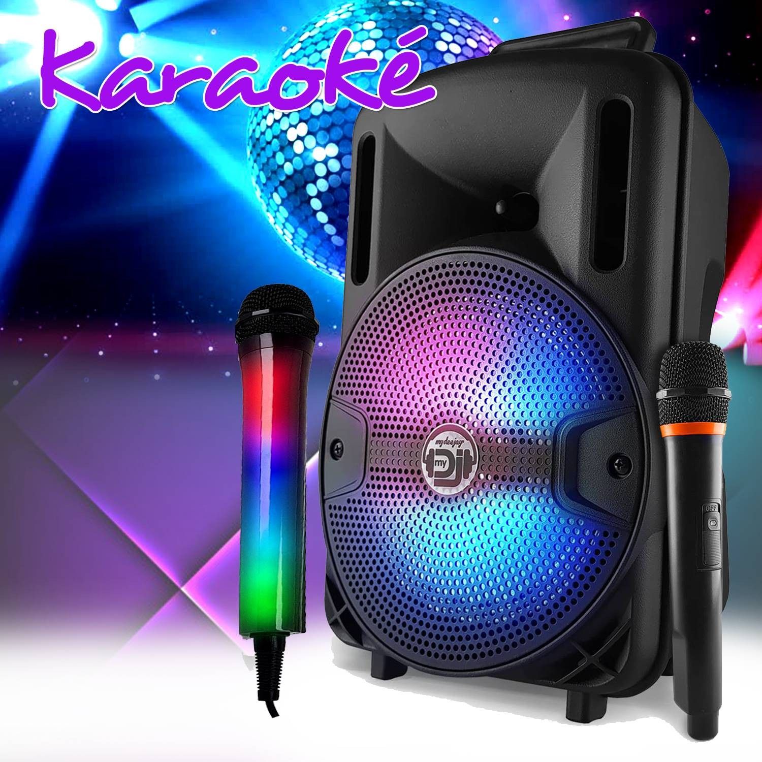 Enceinte Karaoké Mobile Party Dj Mydj avec LED RVB