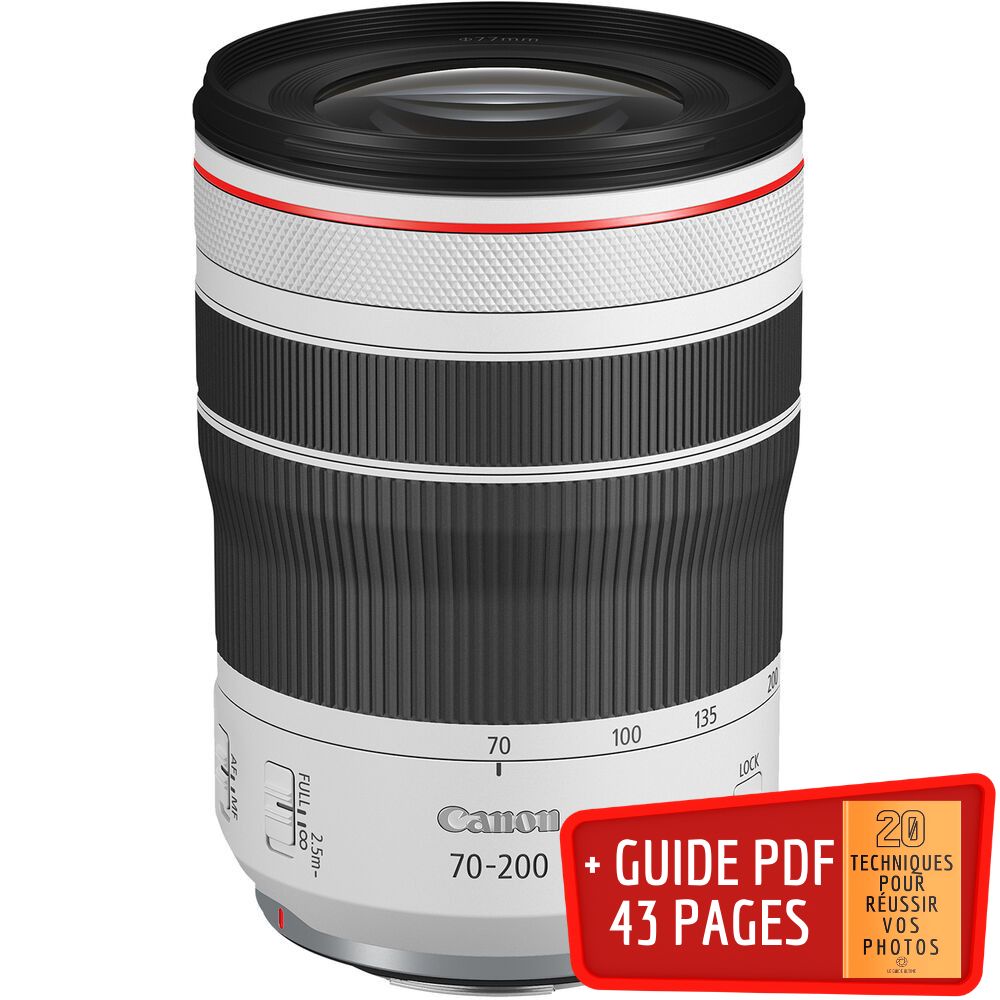 Canon RF 70-200mm f/4L IS USM Lens + Guide PDF '20 TECHNIQUES POUR RÉUSSIR VOS PHOTOS'