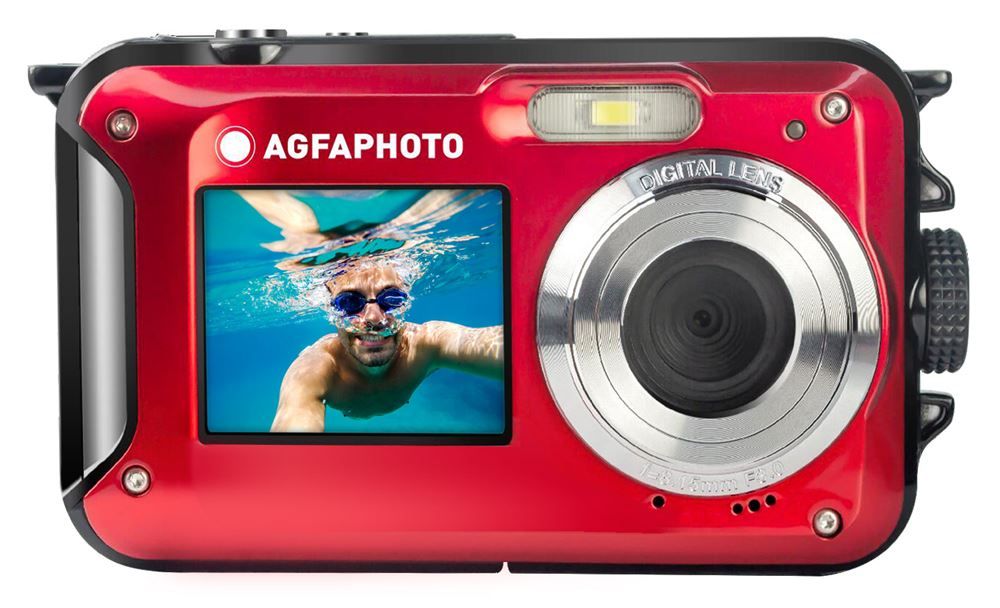 AgfaPhoto Realishot WP8000 - Digital Camera - Compact - 8.0 MP / 24.0 MP (interpolated) - 2.7K - Waterproof up to 3m - Red