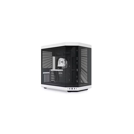 Caja de PC Hyte Y70 Torre Media con Paneles de Vidrio Templado - Negro/Blanco