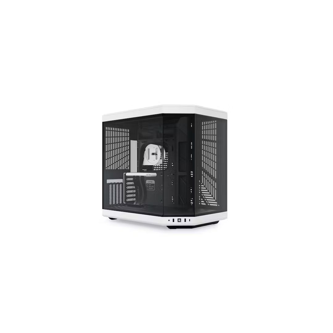 Hyte Y70 Mid-Tower PC Case with Tempered Glass Panels - Black/White