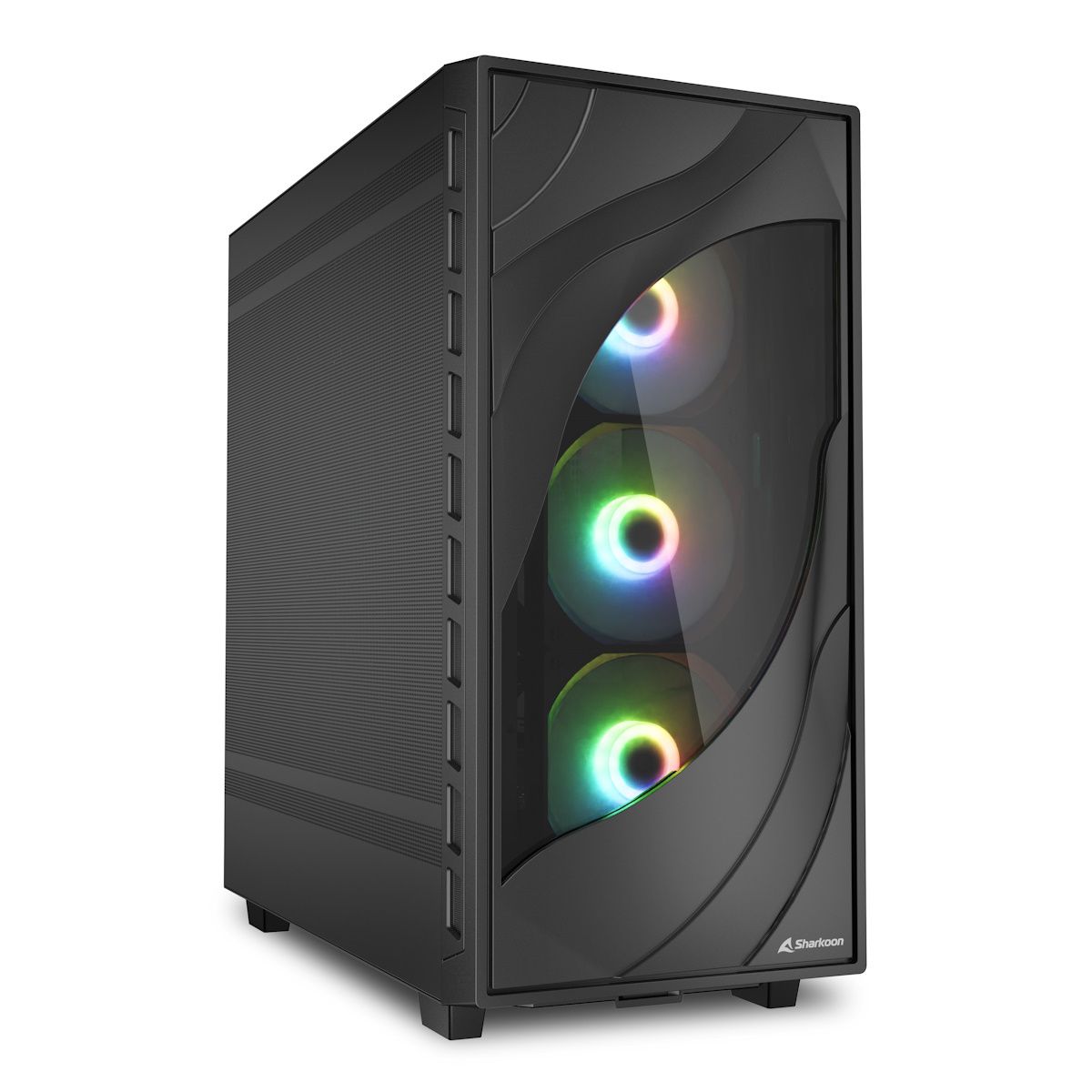 Sharkoon Rebel C80m RGB ATX Mid Tower Case - Black - RGB