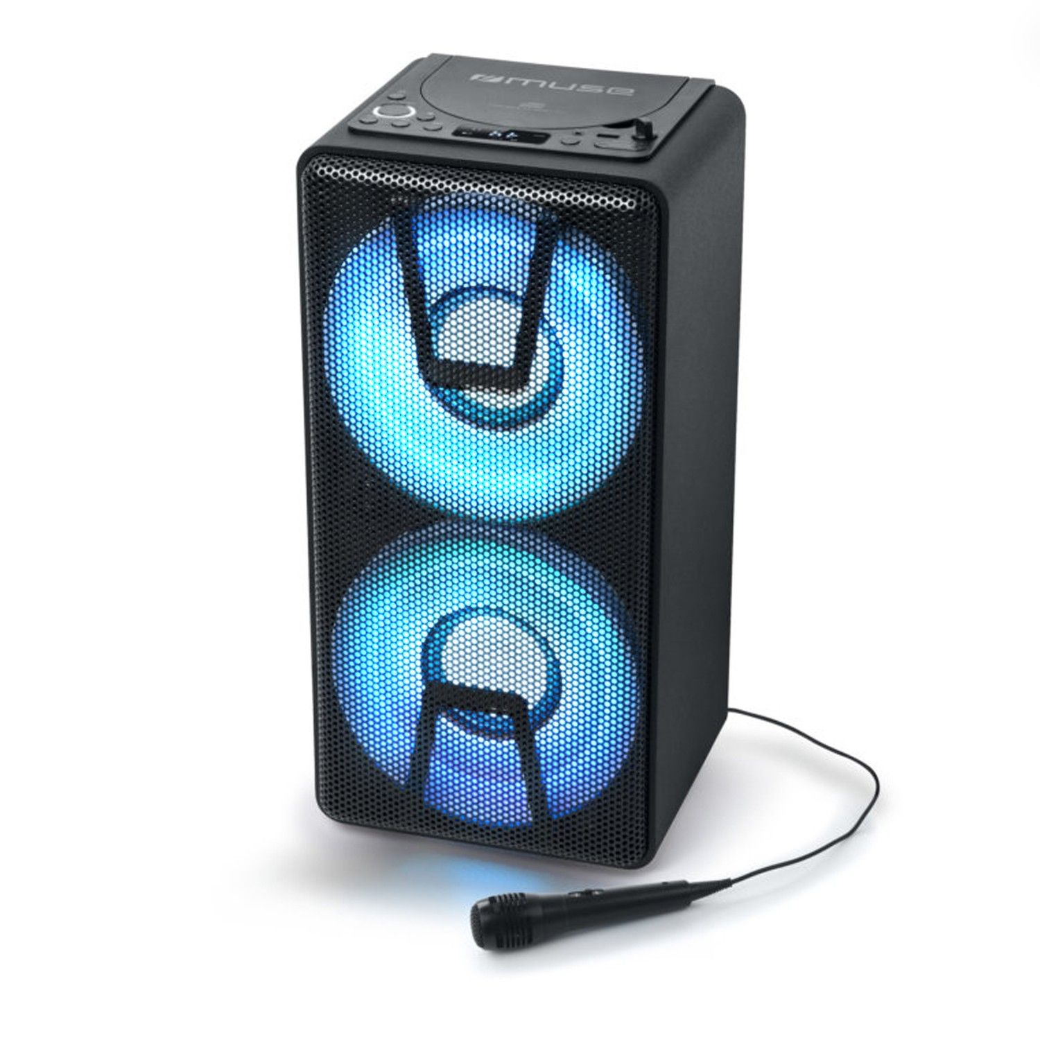 Muse M-1820 DJ Wireless Portable Party Speaker with CD Player + Micro - BT/CD/AUX/USB - 150W