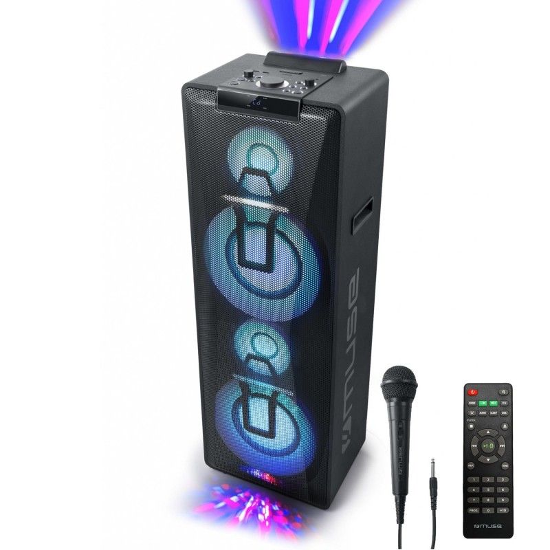Muse M-1990 DJ LED Party Speaker with Dual Bluetooth + CD/BT/AUX/USB - 1000W