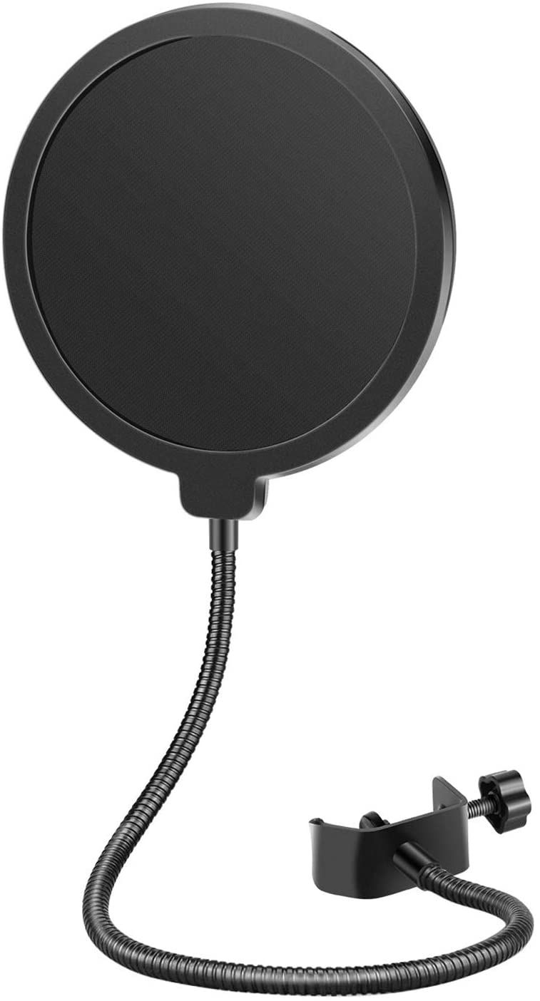 Escudo protector contra el viento para micrófono Neewer profesional - Azul, compatible con Yeti y otros micrófonos