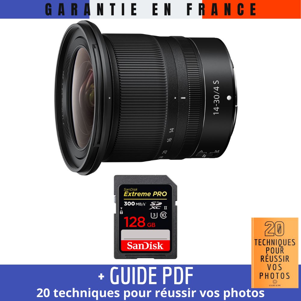 Lente Nikon Z 14-30mm f/4 S + Tarjeta SanDisk de 128GB UHS-II 300MB/s + Guía '20 TÉCNICAS PARA CONSEGUIR FOTOS ÉXITOSAS'