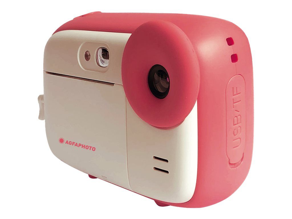 AgfaPhoto Realikids Instant Cam - Digital Camera - Compact with Instant Print Photo Printer - 5.0MP / 15.0MP (interpolated) - 1080p - Pink