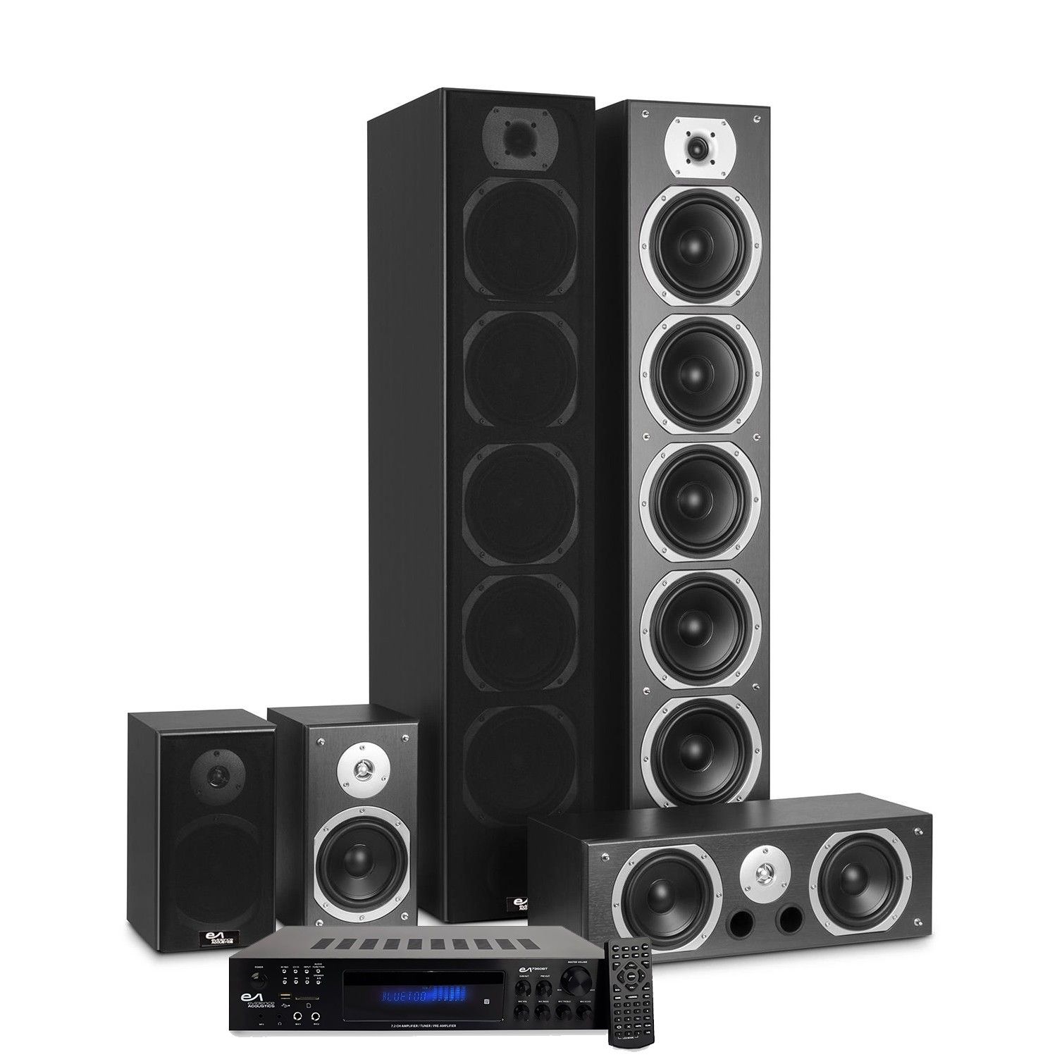 Evidence Acoustics EA1240-BK 5.1 Home Cinema System - 1240W, 5 Speakers
