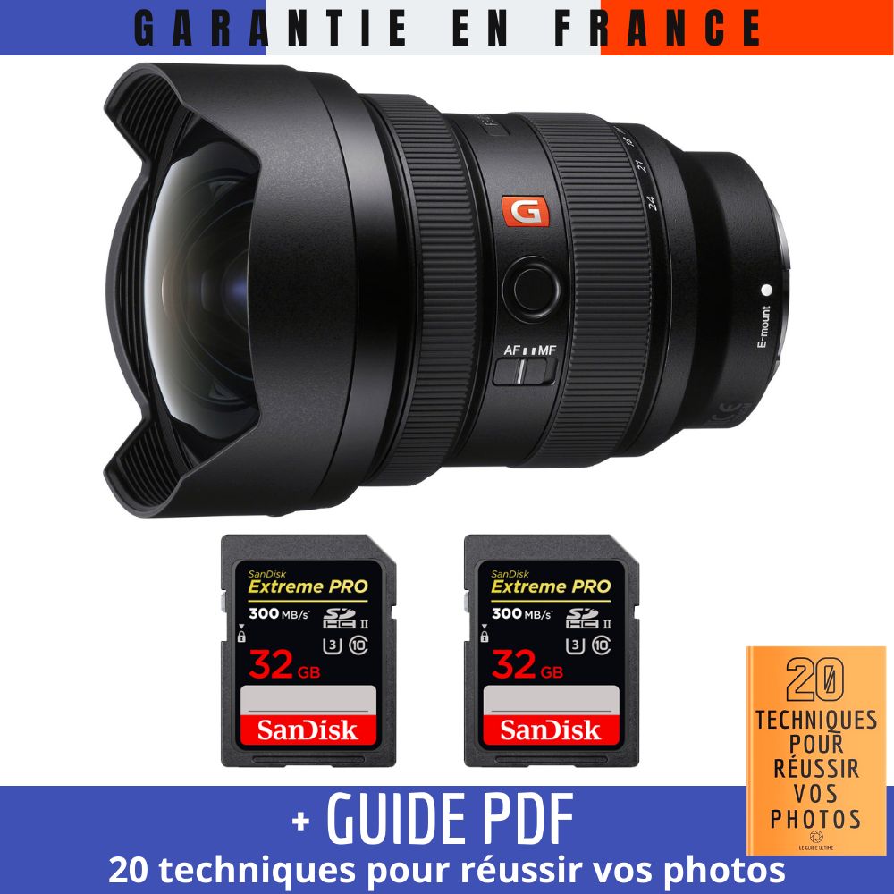 Sony FE 70-200mm f/4 G OSS Lens + 2 SanDisk 32GB UHS-II Cards (20 Photo Techniques Guide)