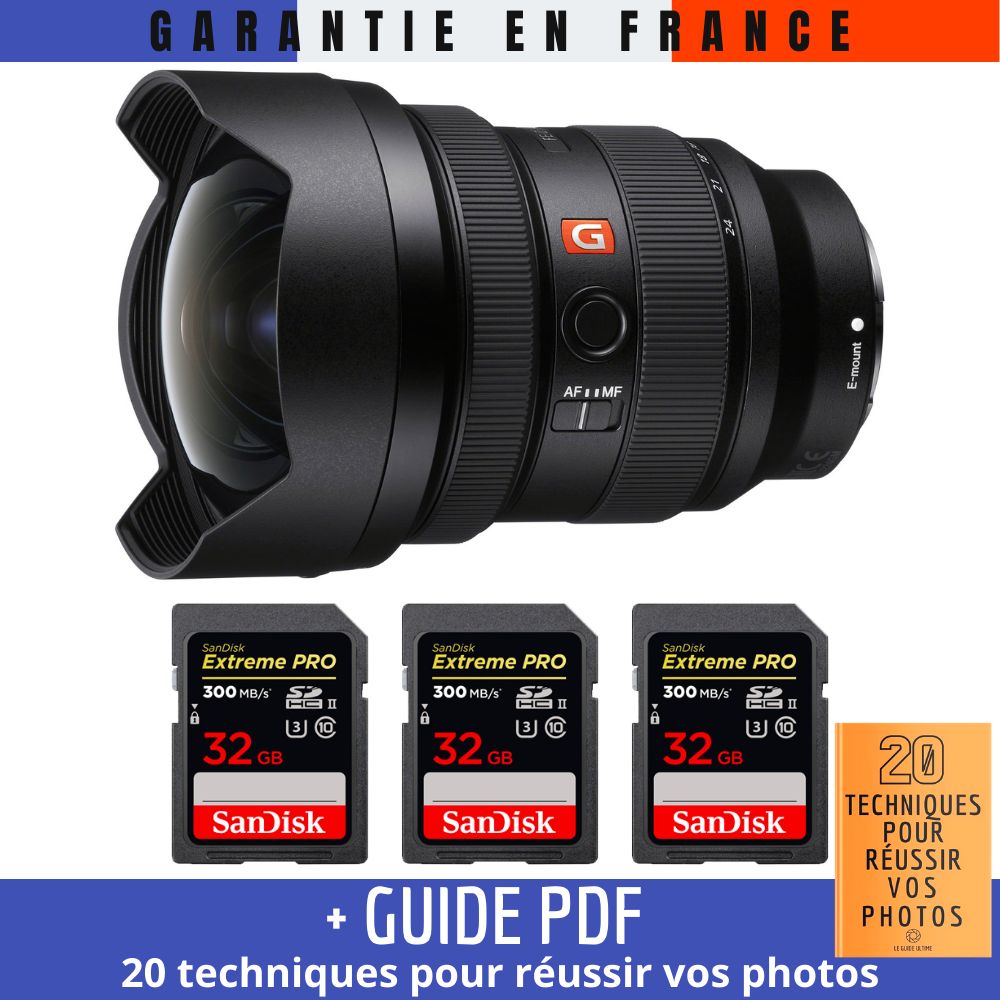 Sony FE 70-200mm f/4 G OSS Lens + 3 SanDisk 32GB UHS-II Cards (20 Photo Techniques Guide)