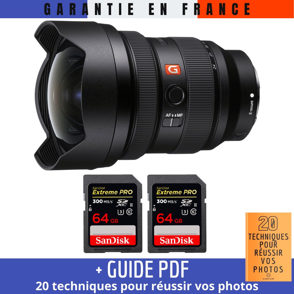 Sony FE 70-200mm f/4 G OSS Lens + 2 SanDisk 64GB UHS-II Cards + '20 TECHNIQUES POUR RÉUSSIR VOS PHOTOS' Guide