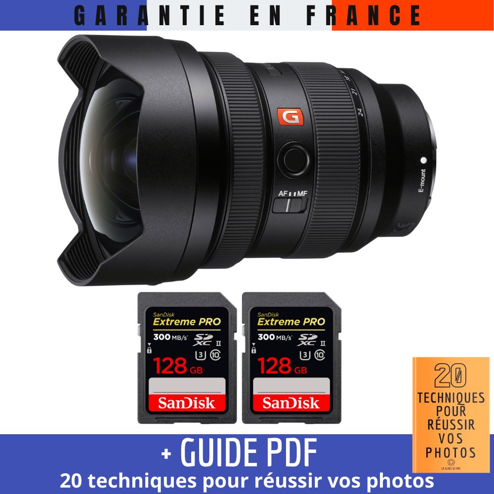 Sony FE 70-200mm f/4 G OSS Lens + 2 SanDisk 128GB UHS-II Cards + '20 TECHNIQUES POUR RÉUSSIR VOS PHOTOS' Guide
