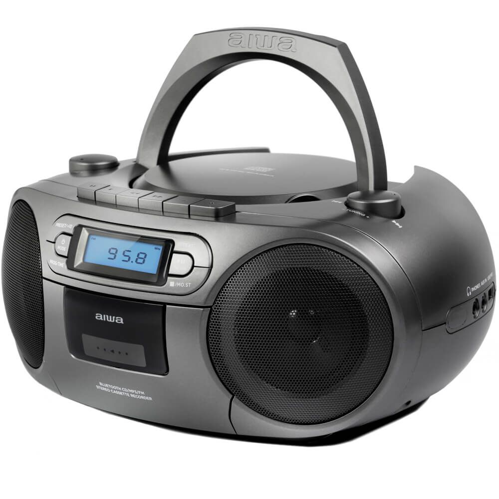 Aiwa BBTC-550MG Portable CD Player with Radio, Cassette, Bluetooth and USB