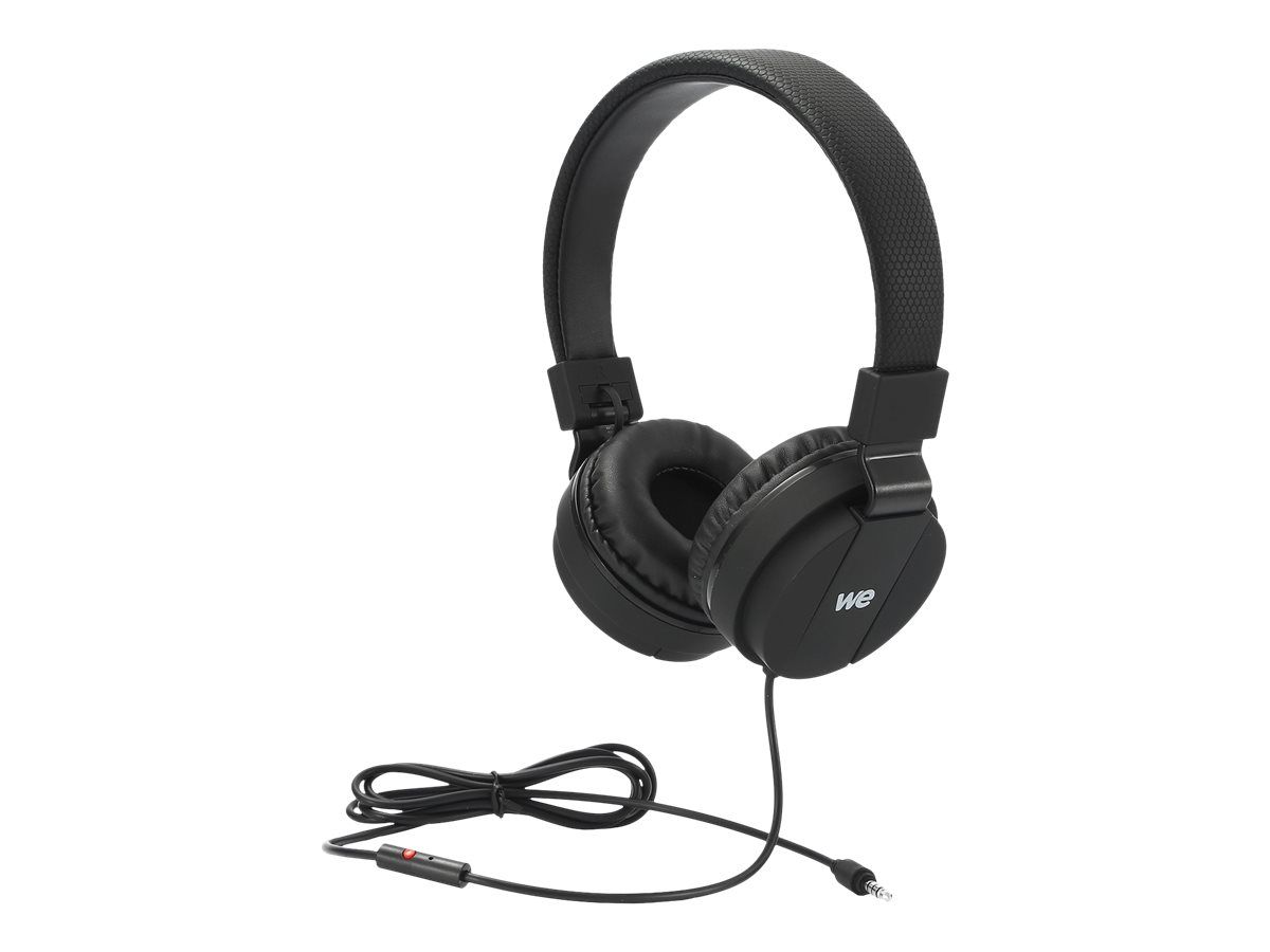Auriculares inalámbricos WE - Sobre oreja - Bluetooth y cableado - Jack de 3,5 mm - Negro