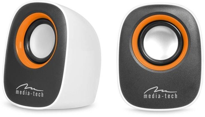Media-Tech IBO MT3137W PC Speakers - 6W - White